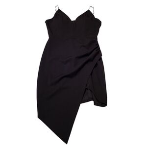 Women’s Honey and Rosie Spaghetti Strap V-Neck Asymmetric Hem Bodycon Dress